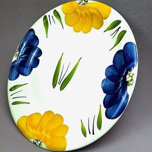Maxam Hand Painted Floral Plate 10.5” Ceramic Made in Italy